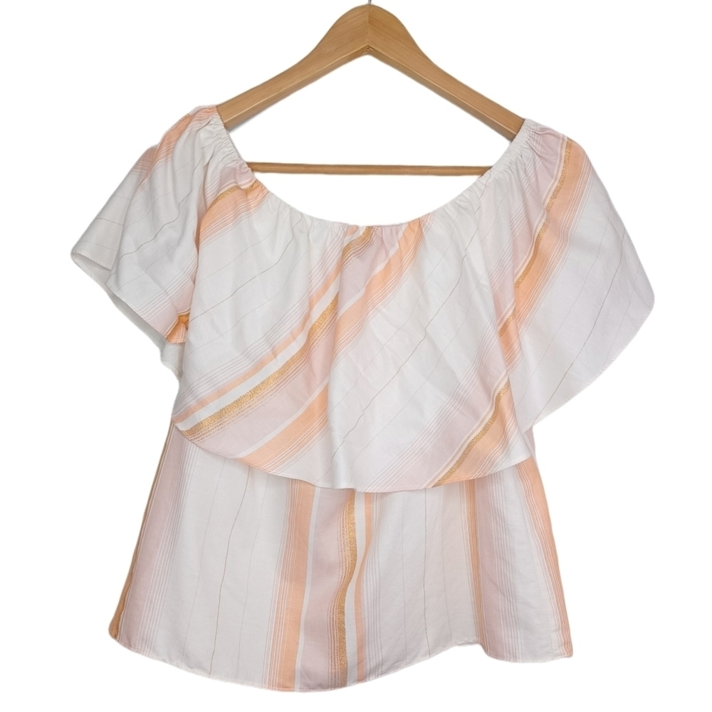 Amanda Uprichard Cotton Blend Off The Shoulder Top